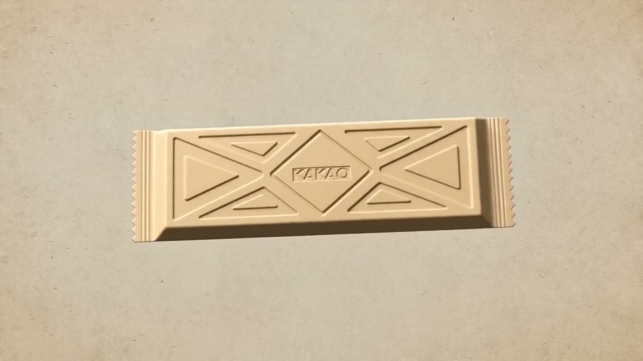 KAKAO chocolate bar minimalist CGI spot